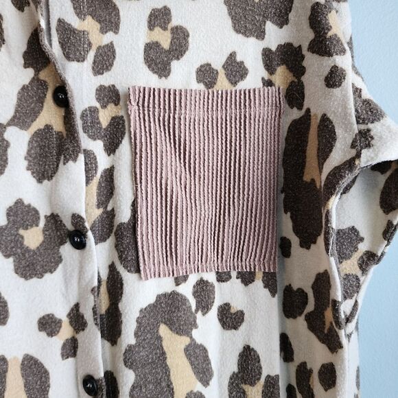 REB in J Leopard Print Button Down - Picture 7 of 10